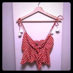 faithfull the brand gingham crop